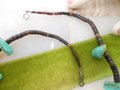 Vintage Turquoise Bead Necklace Collar Chunky Organic Stone Heishi Boho Southwest Organic Mid Century Jewelry Gift, VivianJoel.com