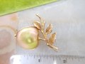 Vintage SARAH COVENTRY Brooch Apple Fruit Pin Luminous Lucite Delicious Mid Century Collectible Gift, VivianJoel.com