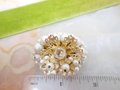 Vintage Pearl Bead Brooch Flower Cluster Pin  Ornate Classic Regency Revival JAPAN Jewelry Gift Mid Century, VivianJoel.com