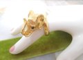 Vintage Crown TRIFARI Elephant Ring Ruby Glass Eye Gold Plate Figural Statement Costume Mid Century Designer * RARE* Jewelry, VivianJoel.com