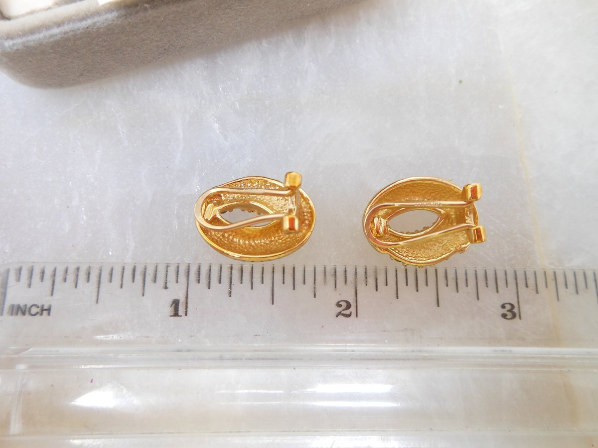 Vintage KREMENTZ Designer Earrings Pave Crystal Petite Clip On Original Box Mid Century Jewelry Gift, VivianJoel.com