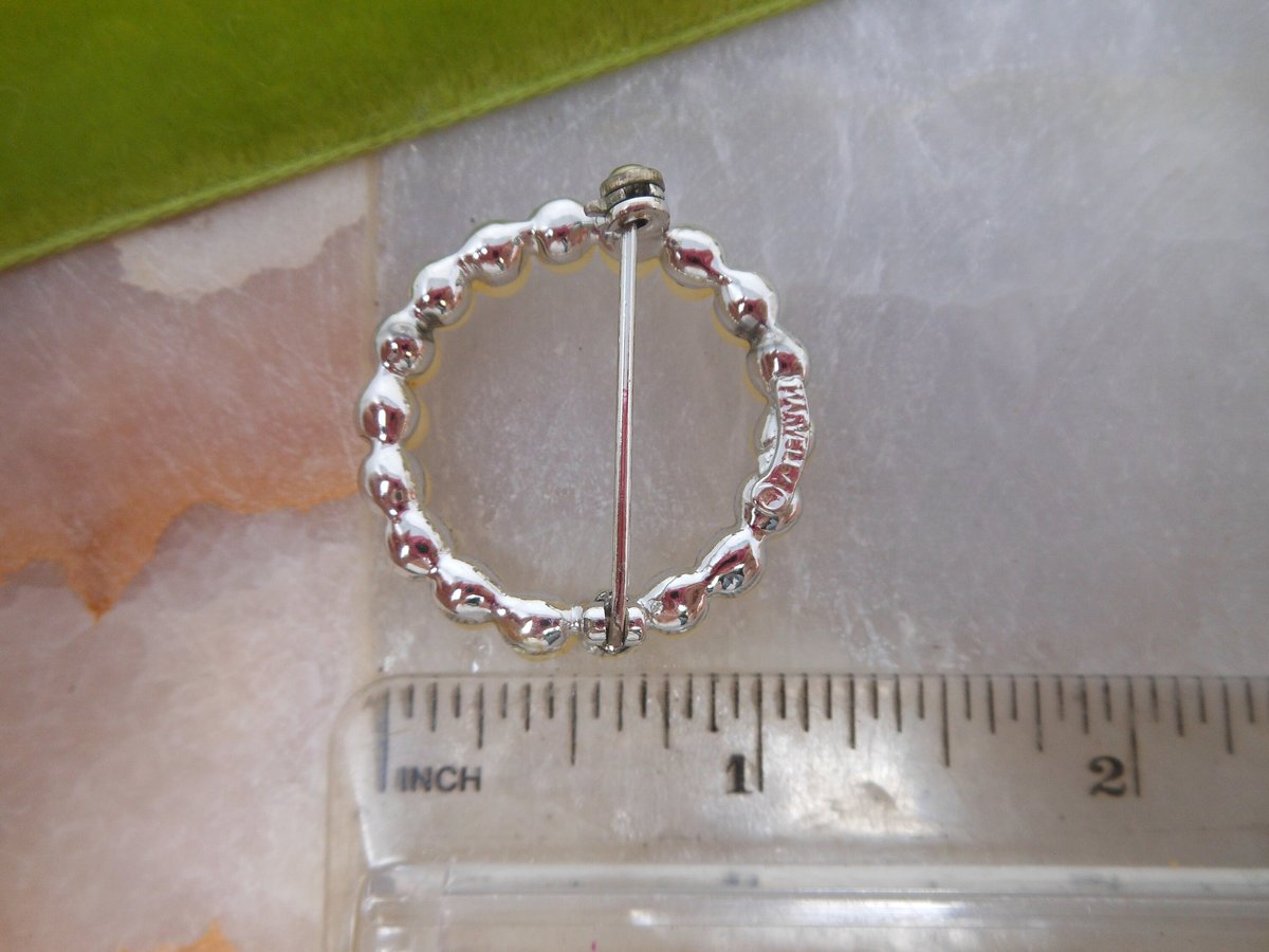 Vintage MARVELLA Brooch Faux Pearl Pin Bead Wreath Timeless Mid Century Designer Jewelry Gift, VivianJoel.com