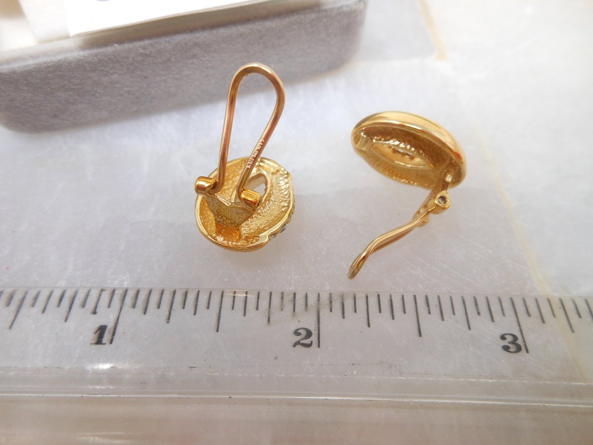 Vintage KREMENTZ Designer Earrings Pave Crystal Petite Clip On Original Box Mid Century Jewelry Gift, VivianJoel.com