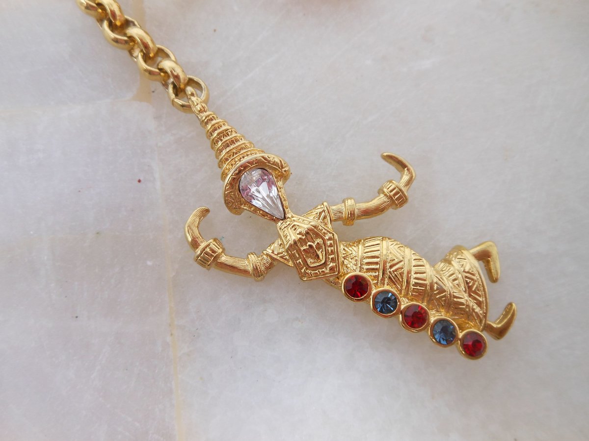 Vintage KJL KENNETH Jay LANE Pagoda Necklace Dangle Pendant Figural Asian Revival Runway Statement, VivianJoel.com