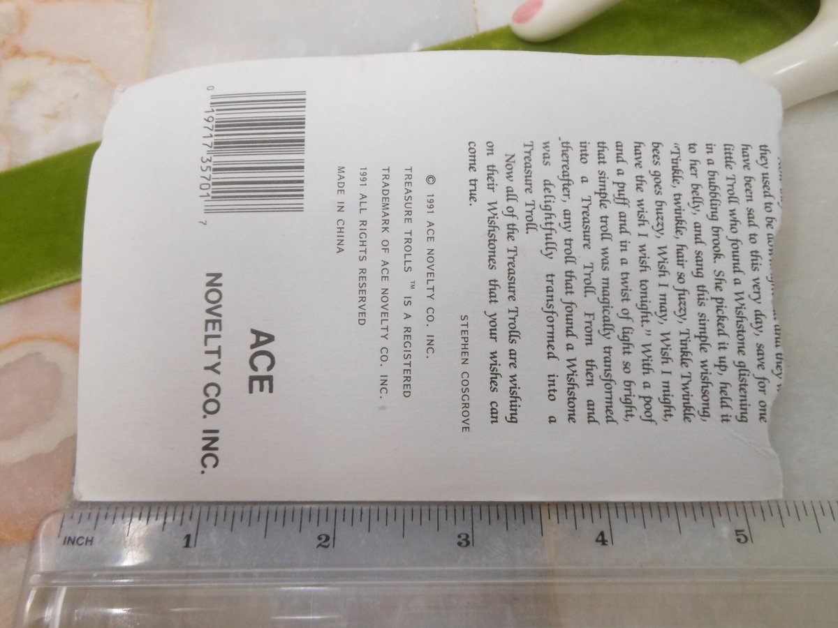 Vintage TREASURE TROLL Necklace Pendant Green Hair Plastic Ace Novelty St Patricks Irish Jewelry Gift, VivianJoel.com