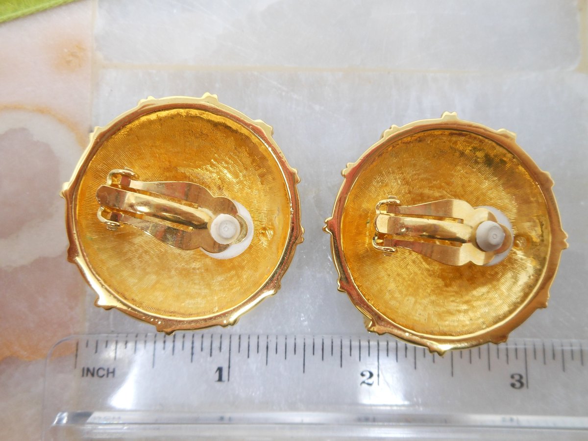 Vintage SWAROVSKI Earrings Huge Pave Crystal Designer SWAN LOGO Clip On Basketweave Statement Runway Jewelry Gift, VivianJoel.com