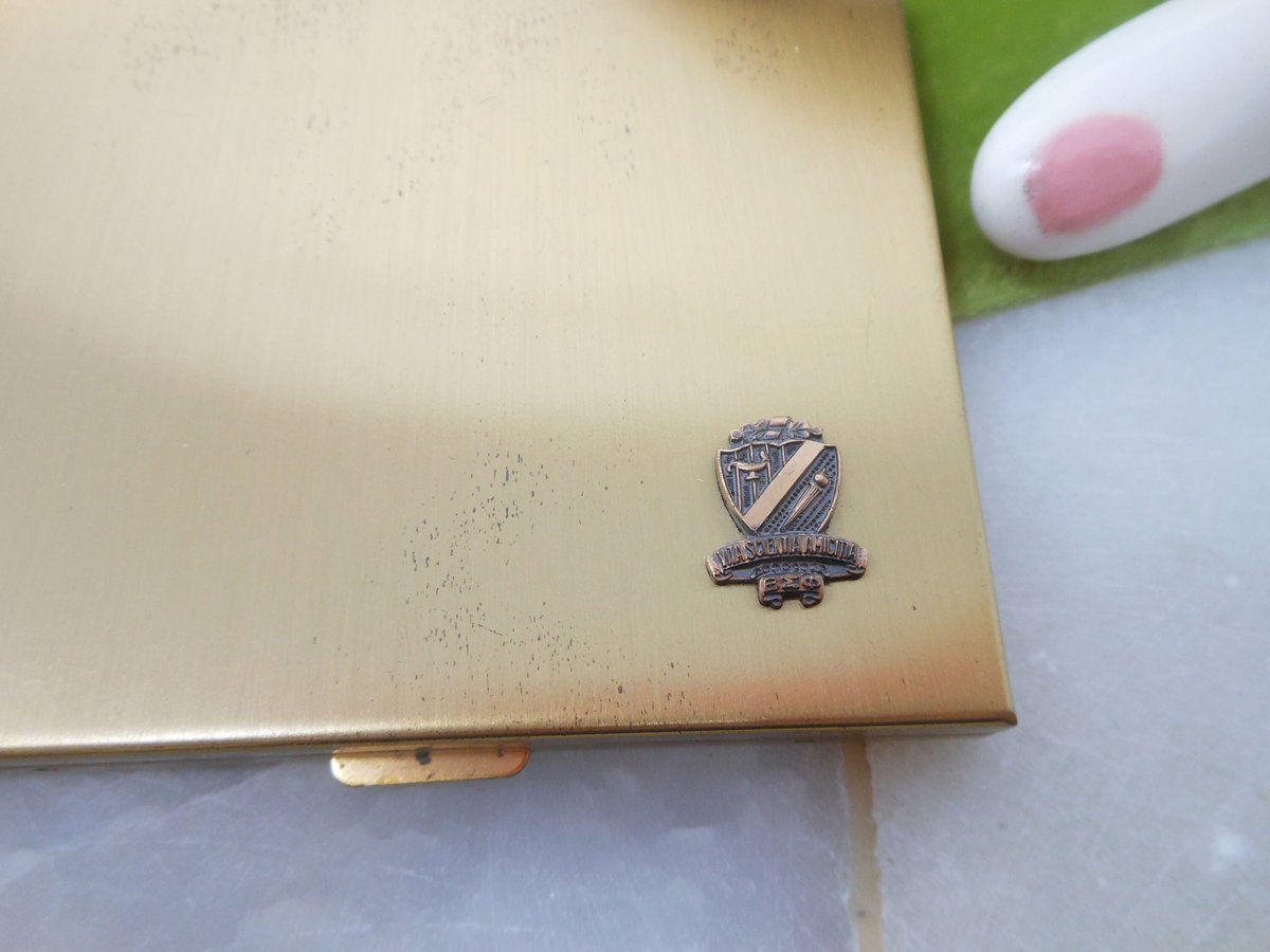 Vintage Compact Beta Epsilon Phi Sorority Powder Purse Mirror Walter Ross Life Learning Friendship, VivianJoel.comoro
