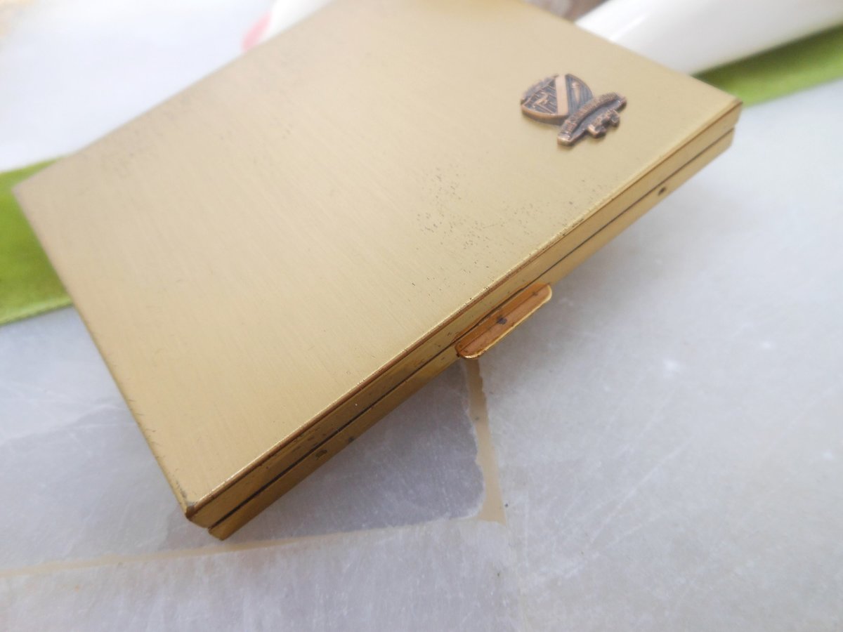 Vintage Compact Beta Epsilon Phi Sorority Powder Purse Mirror Walter Ross Life Learning Friendship, VivianJoel.comoro