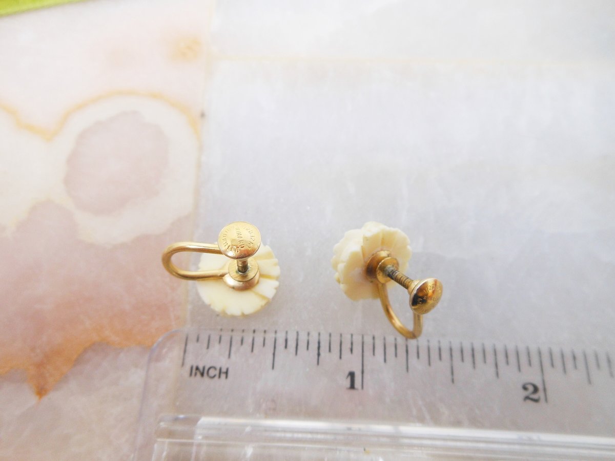 Vintage WINARD Rose Flower Brooch Earrings Set Gold Fill Pin GF Screw Back Designer Mid Century Jewelry Gift, VivianJoel.com