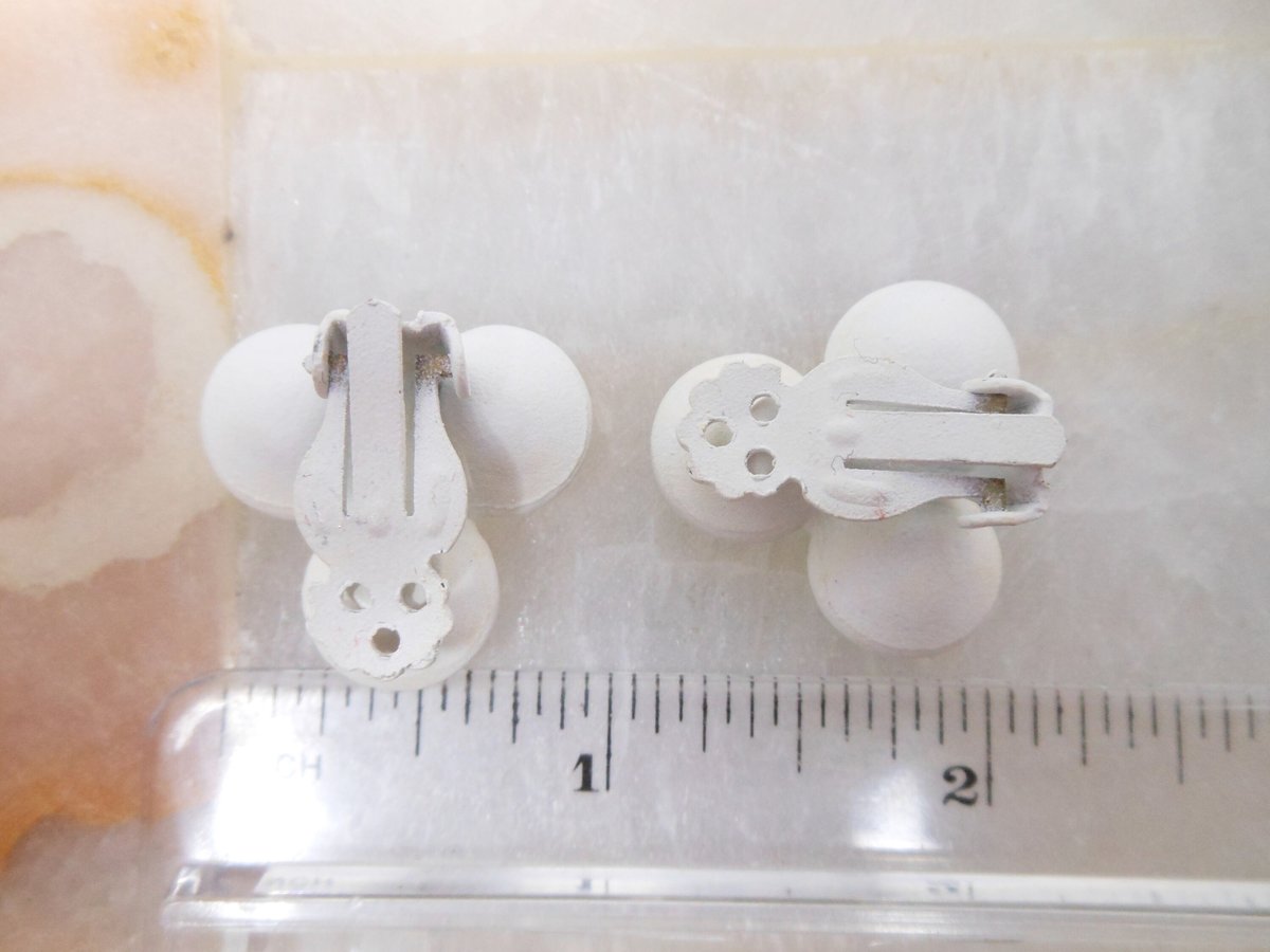 Vintage Rivoli Earrings Pink Green Rhinestone Crystal Clip On Mod Enamel Jewelry Mid Century, VivianJoel.com