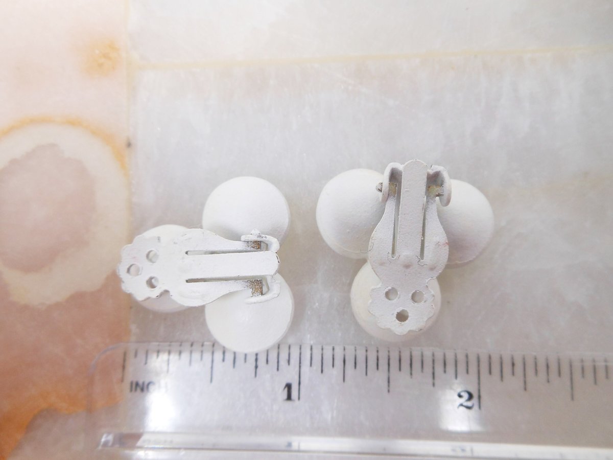 Vintage Rivoli Earrings Pink Green Rhinestone Crystal Clip On Mod Enamel Jewelry Mid Century, VivianJoel.com