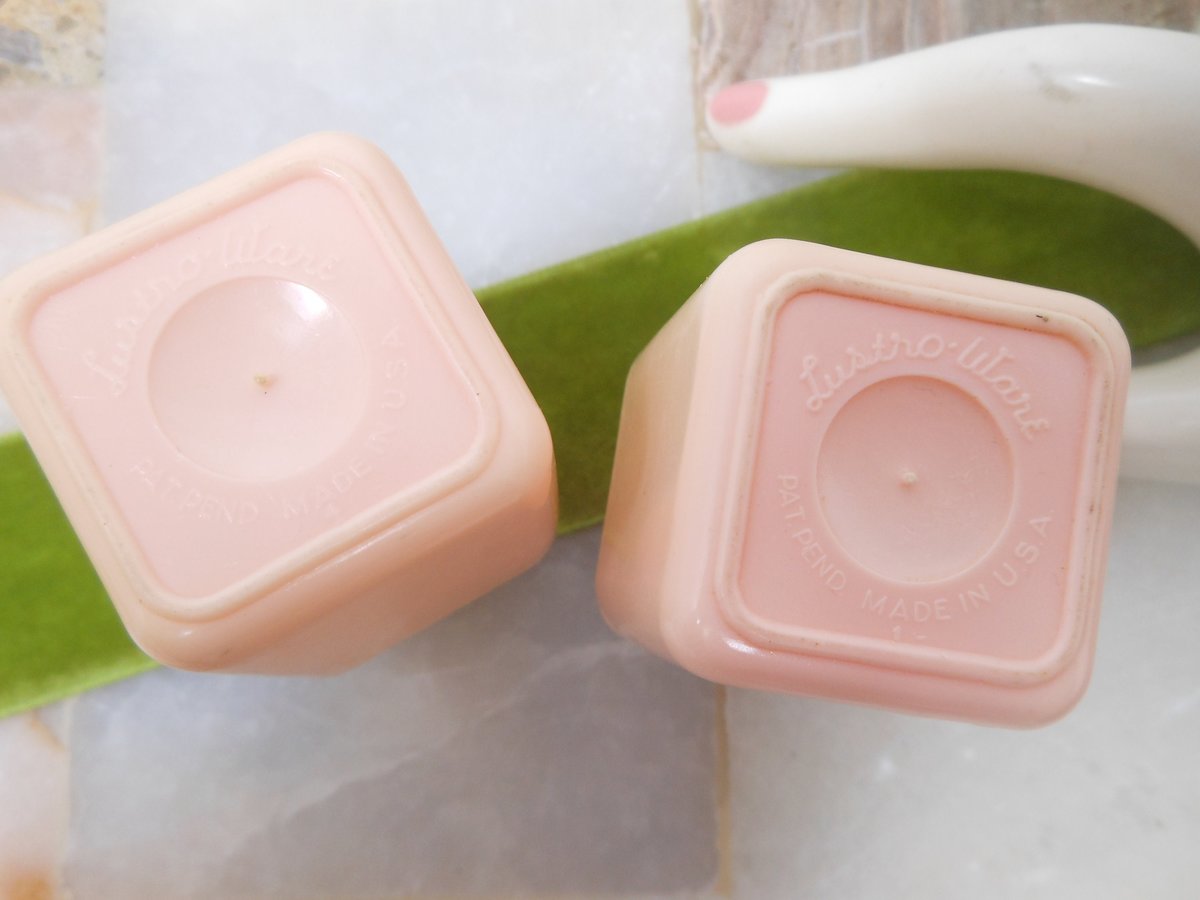 Vintage LUSTRO-WARE Salt Pepper Shaker Set Pink Flamingo Plastic Picnic Glamper Kitsch Mid Century,  VivianJoel.com