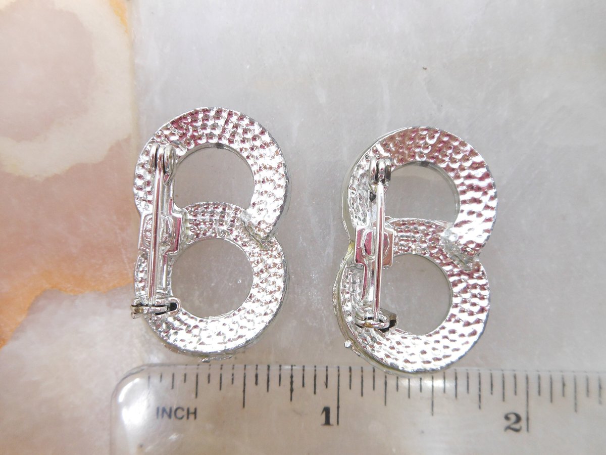 Vintage Scatter Pin Rhinestone Art Deco Brooch Petite Double Set Victorian Revival Mid Century Jewelry, VivianJoel.com