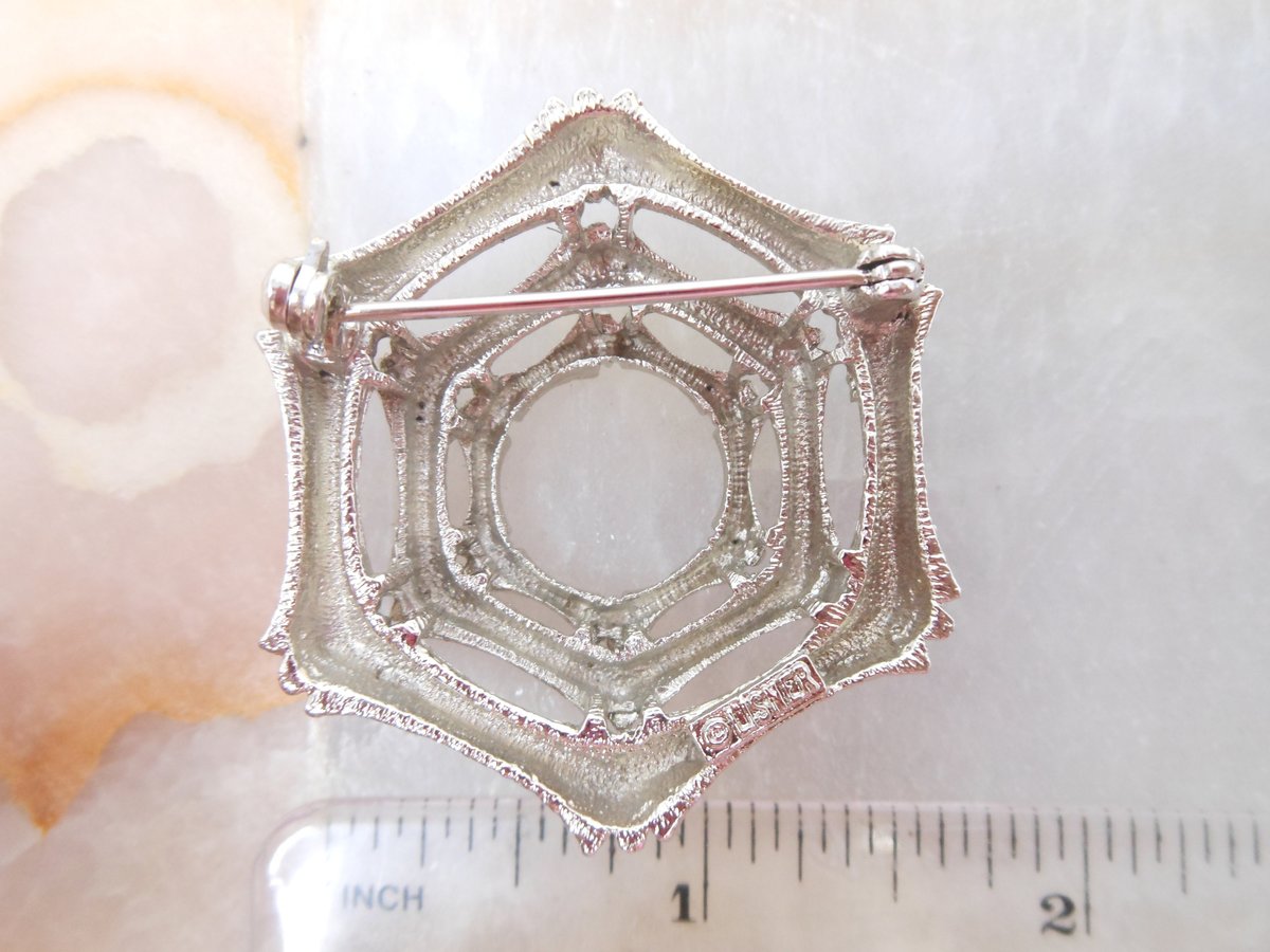 Vintage LISNER Brooch Bamboo Designer Good Luck Pin Silver Tone Plate Jewelry Gift Mid Century, VivianJoel.com