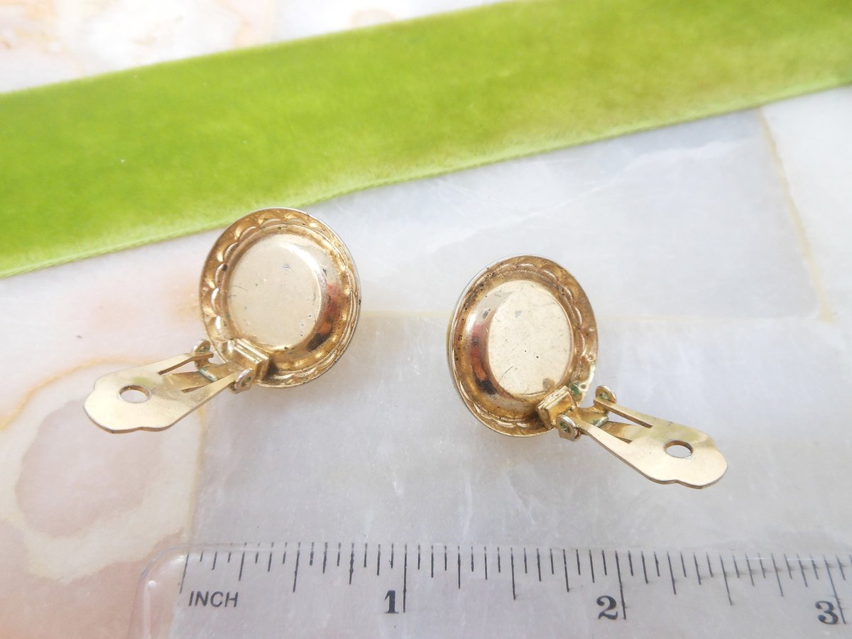 Vintage BERGERE Yellow Earrings Art Glass Chunky Clip On Designer Mogul Statement Runway Jewelry Gift, VivianJoel.com