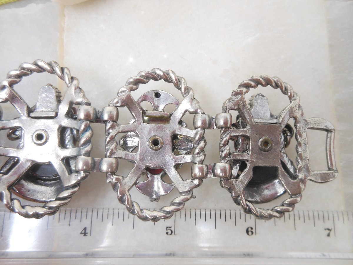 Vintage SELRO SELINI Chunky Bracelet African Princess Mask Face Red Lucite Pearl Brutalist Designer Mid Century Jewelry Gift, VivianJoel.com