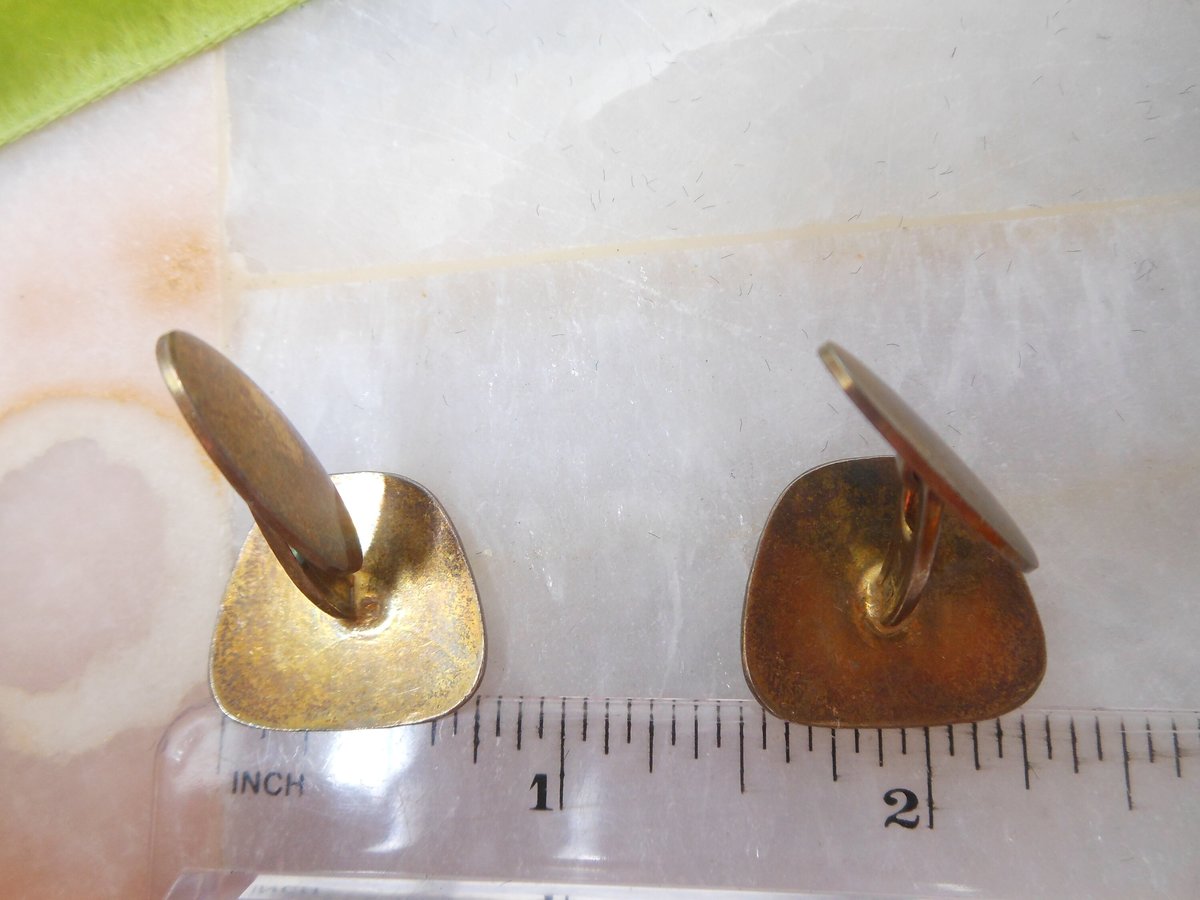 Vintage STERLING SILVER Cuff Links Guilloche Enamel White Cufflinks Groom Best Man Wedding Mid Century Jewelry Gift,  VivianJoel.com