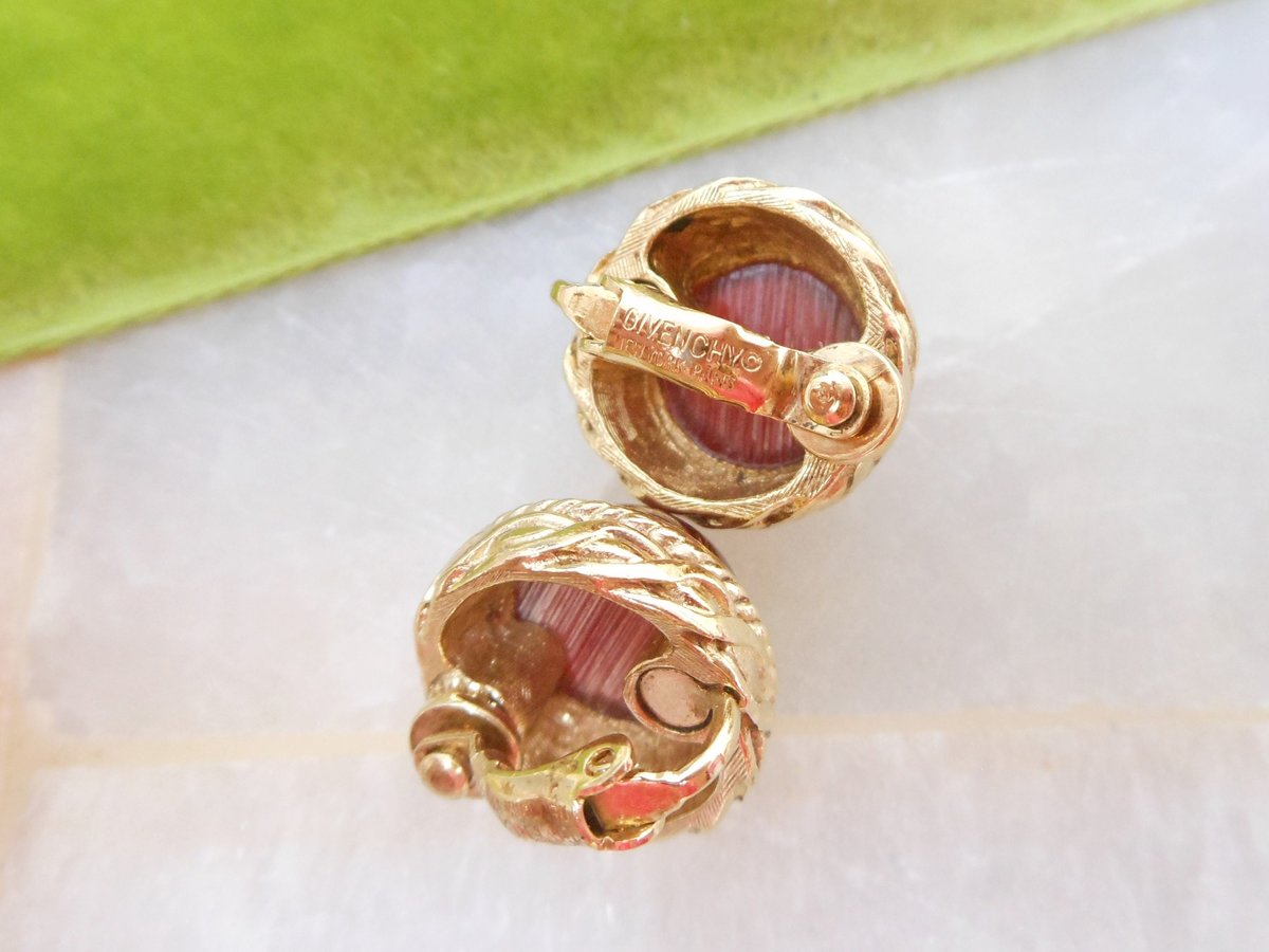 Vintage GIVENCHY Paris New York Earrings Designer Clip On Faux Carnelian Runway Classic Timeless Mogul Jewelry Gift, VivianJoel.com