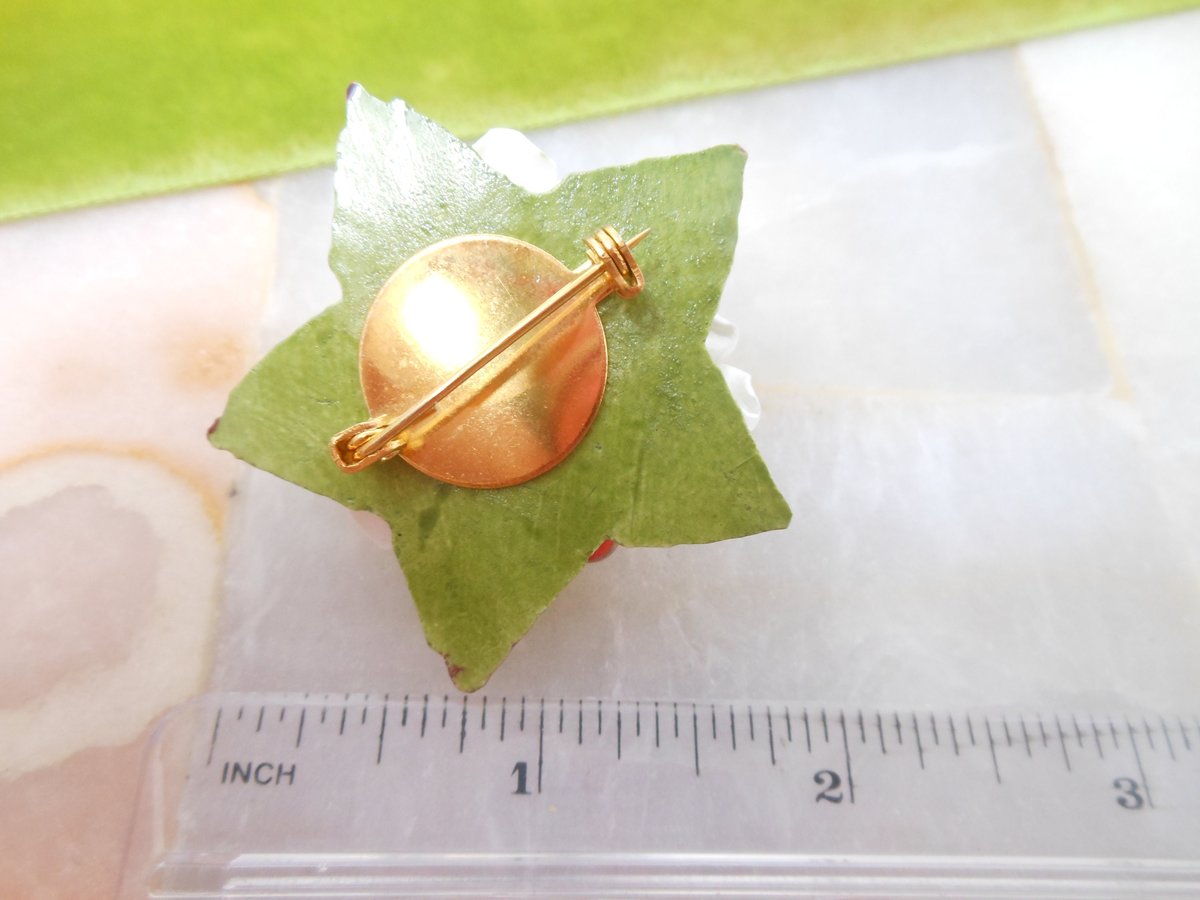 Vintage AYNSLEY ENGLAND Flower Brooch Bone China Porcelain Pin White Dogwood Bouquet Original Box Jewelry Gift , VivianJoel.com