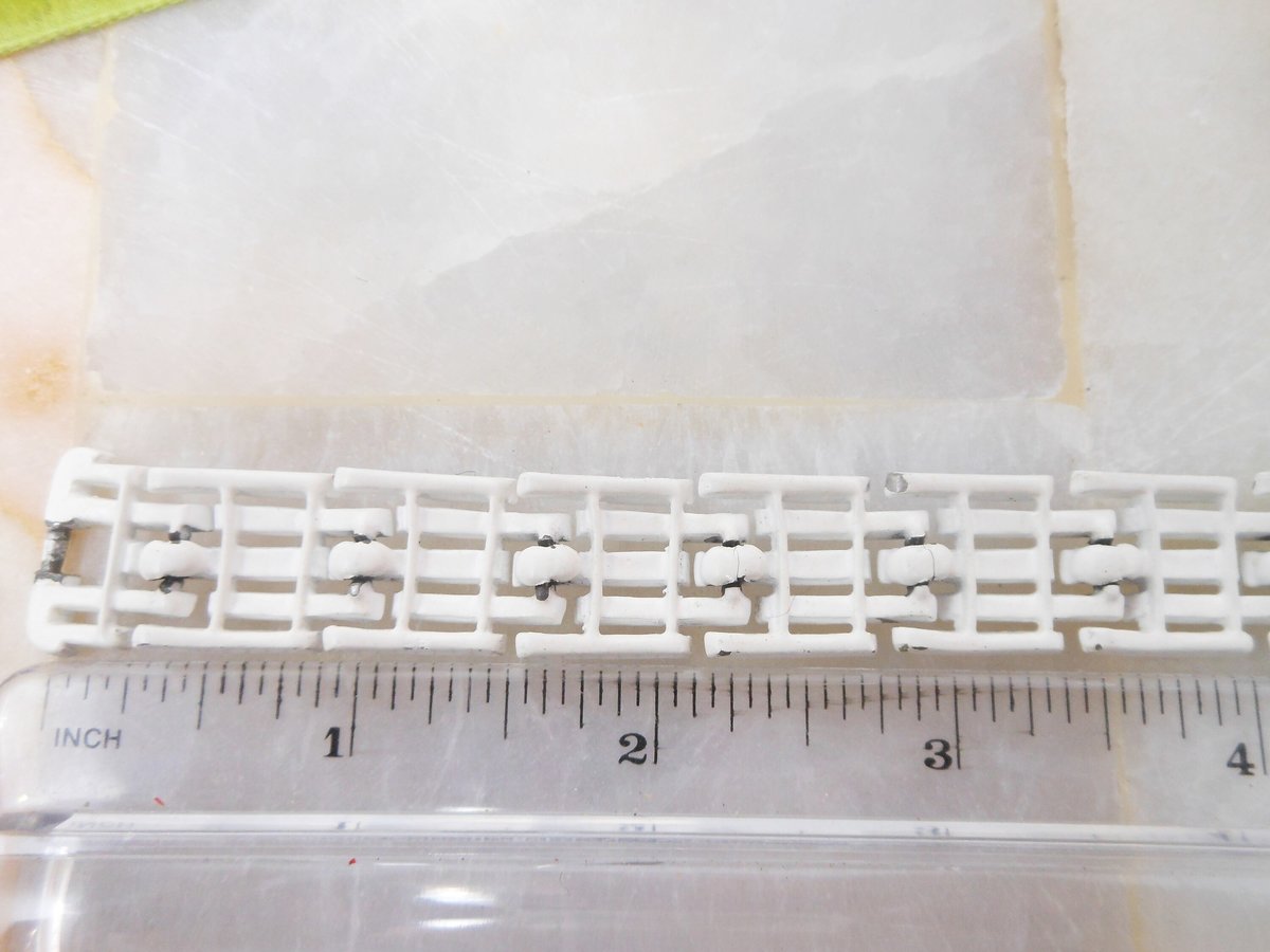 Vintage Crown TRIFARI Multi Link Bracelet White Enamel Mid Century Designer Jewelry *as is*, VivianJoel.com