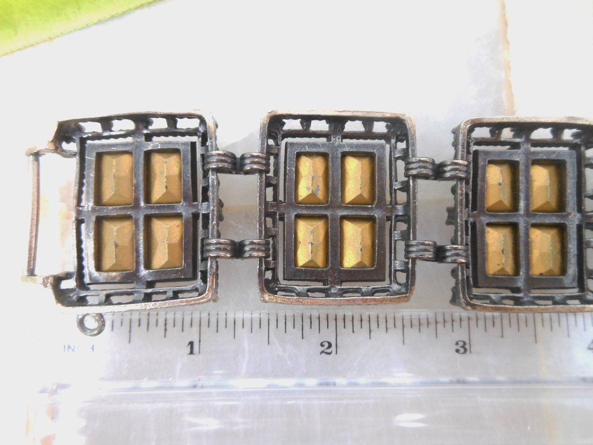 Vintage SARAH COVENTRY Bracelet Chunky Link Midnight Magic Pink Gray Designer Mid Century Jewelry, VivianJoel.com