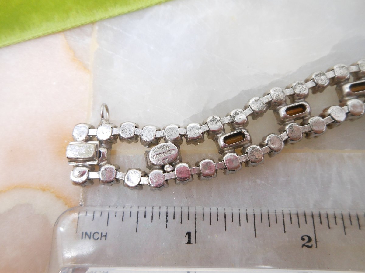 Vintage WEISNER Rhinestone Ice Clear Crystal Art Deco Style Hollywood Glam Jewelry Mid Century, VivianJoel.com