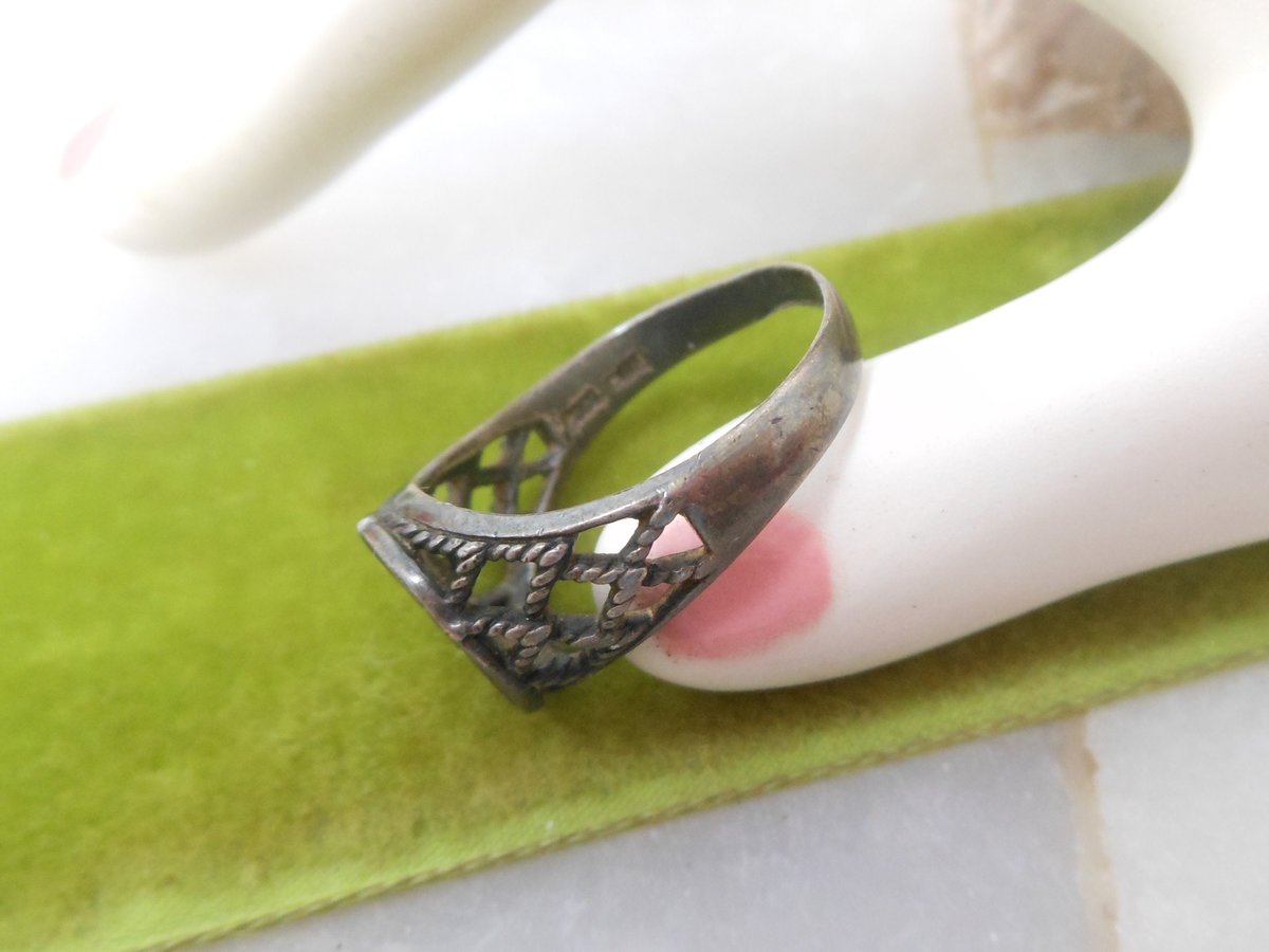 Vintage STERLING SILVER Wicca Ring 925 Pentagram Pentacle Star Size 11.5 Designer Jewelry Gift,  VivianJoel.com