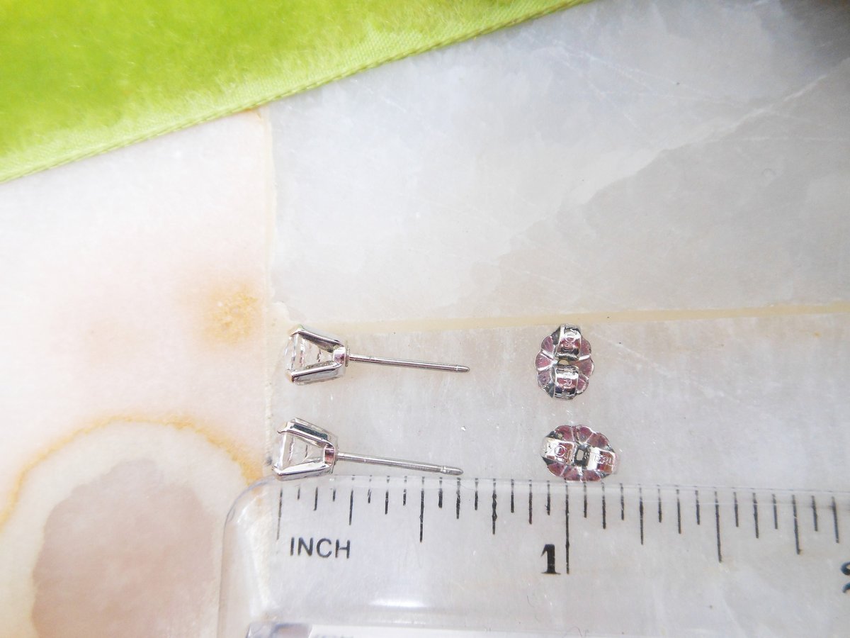Vintage STERLING SILVER Crystal Earrings Stud Pierced Post IOB Avon Designer Jewelry Gift, VivianJoel.com