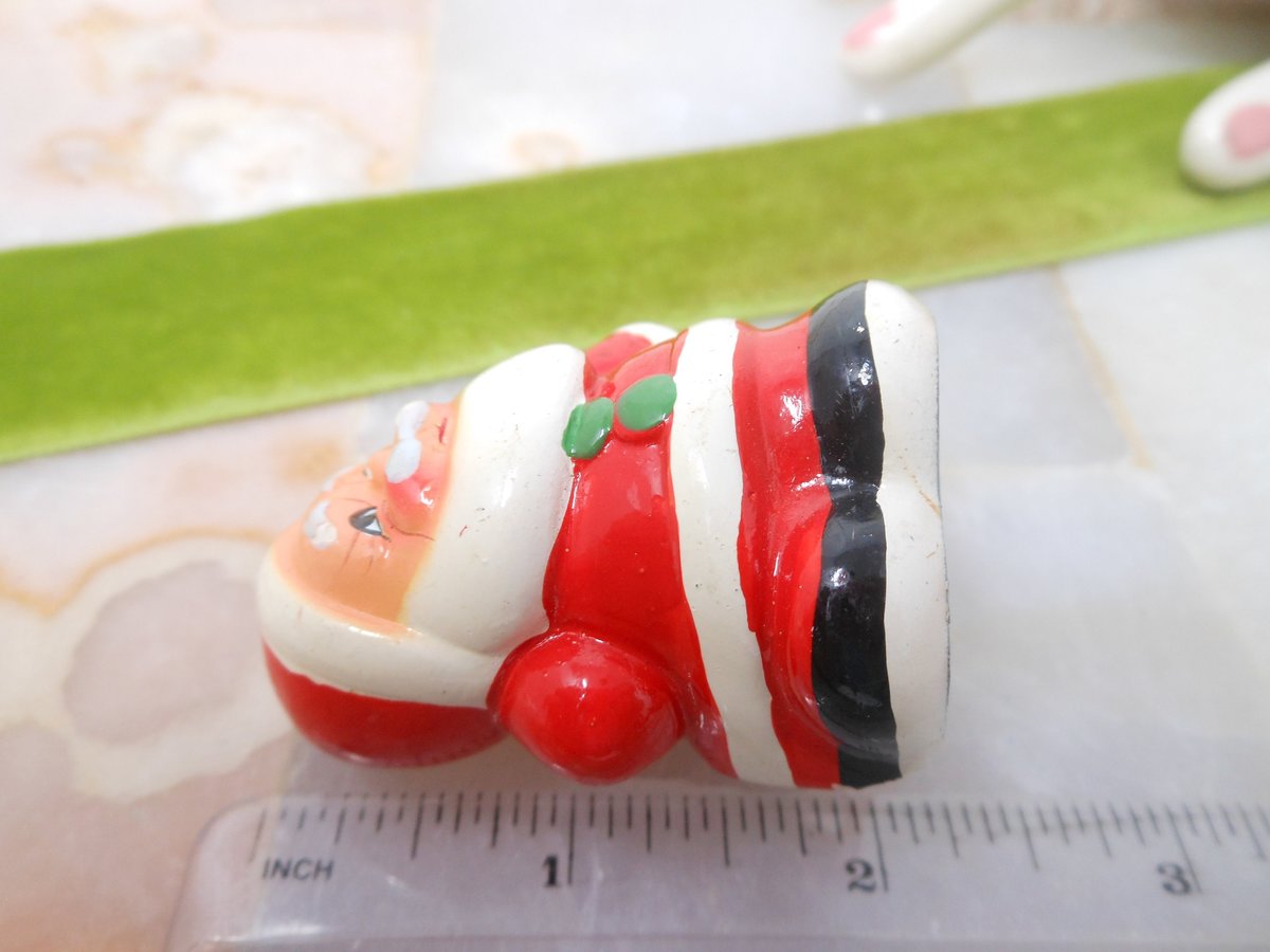 Vintage Christmas Santa Pencil Sharpener Ceramic Plaster Shanghai China Kitschy Gift, VivianJoel.com