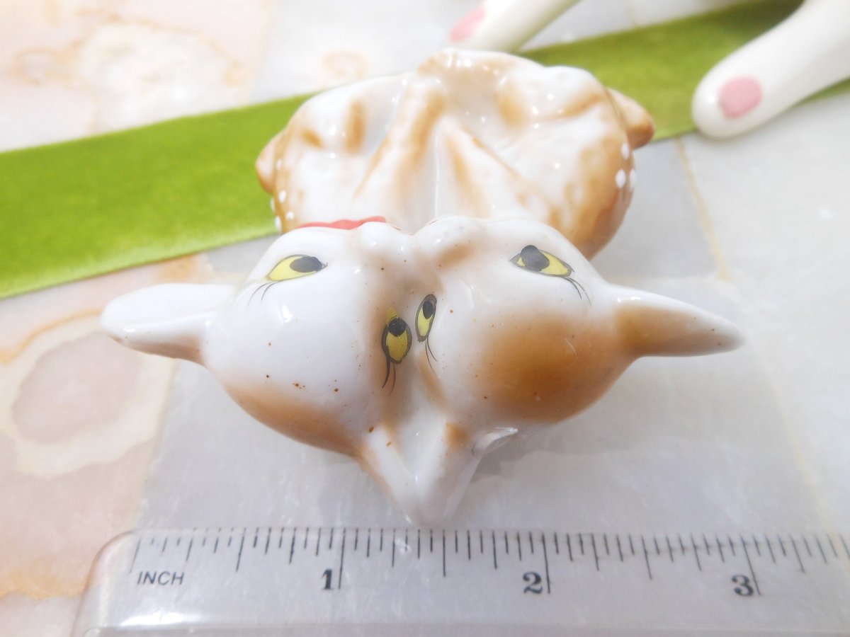 Vintage JAPAN Big Eye Deer Fawn Miniature Ceramic Porcelain Figurine Christmas Anytime Reindeer Mid Century Gift *as is*, VivianJoel.com