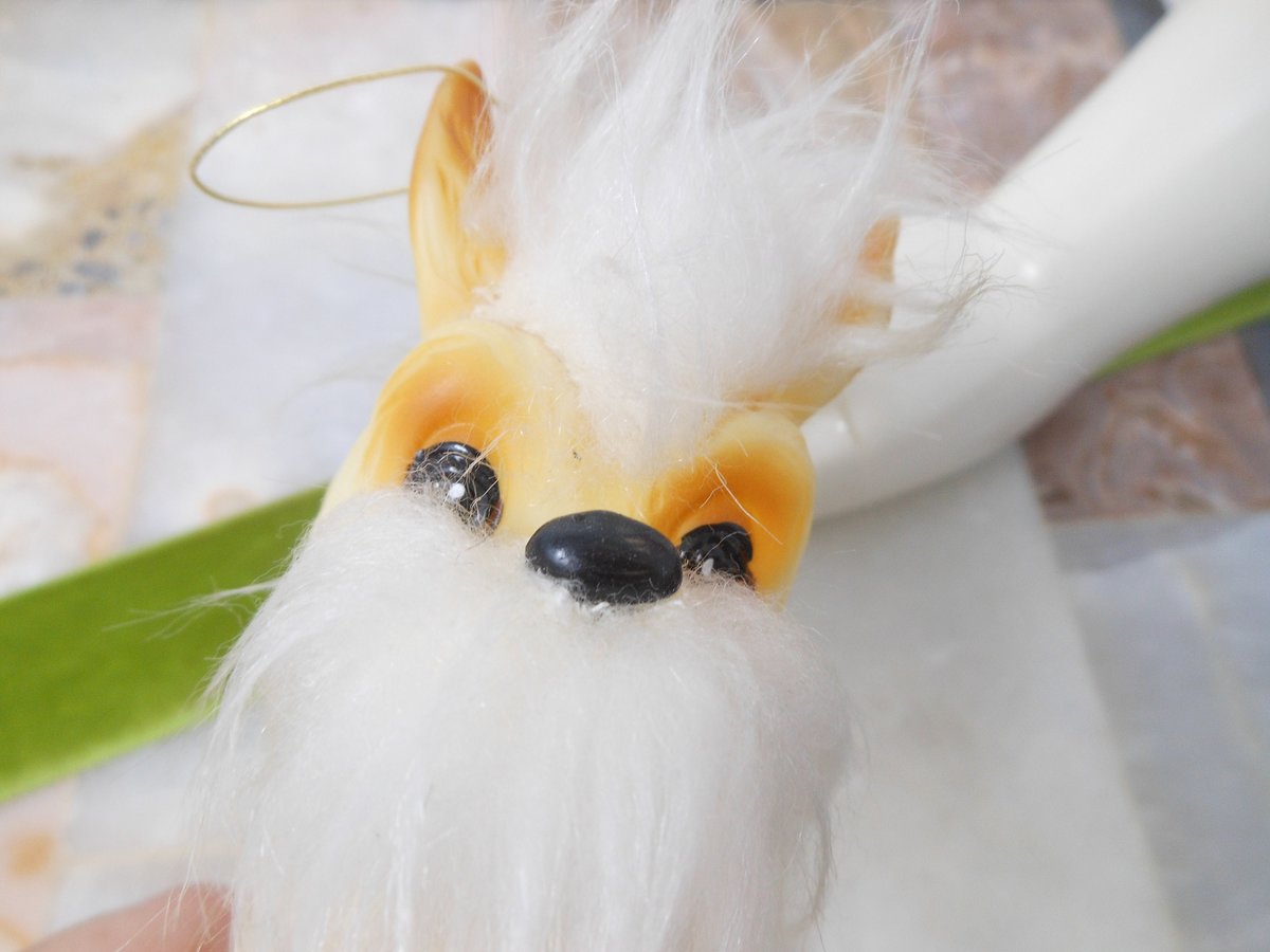 Vintage KAMAR JAPAN Rubber Scotty Terrier Dog Toy Ornament Furry Soft Plastic 1970s Mid Century, VivianJoel.com