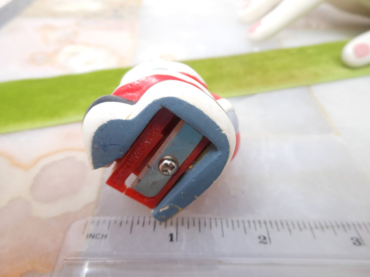 Vintage Christmas Santa Pencil Sharpener Ceramic Plaster Shanghai China Kitschy Gift, VivianJoel.com