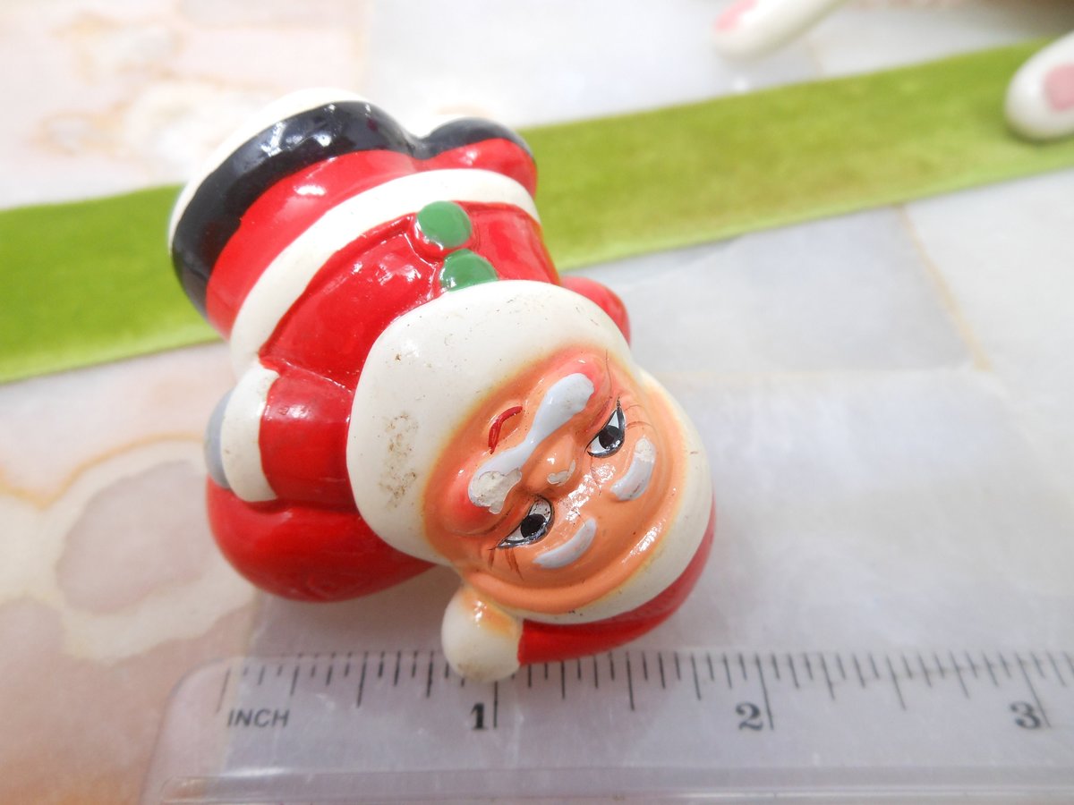 Vintage Christmas Santa Pencil Sharpener Ceramic Plaster Shanghai China Kitschy Gift, VivianJoel.com
