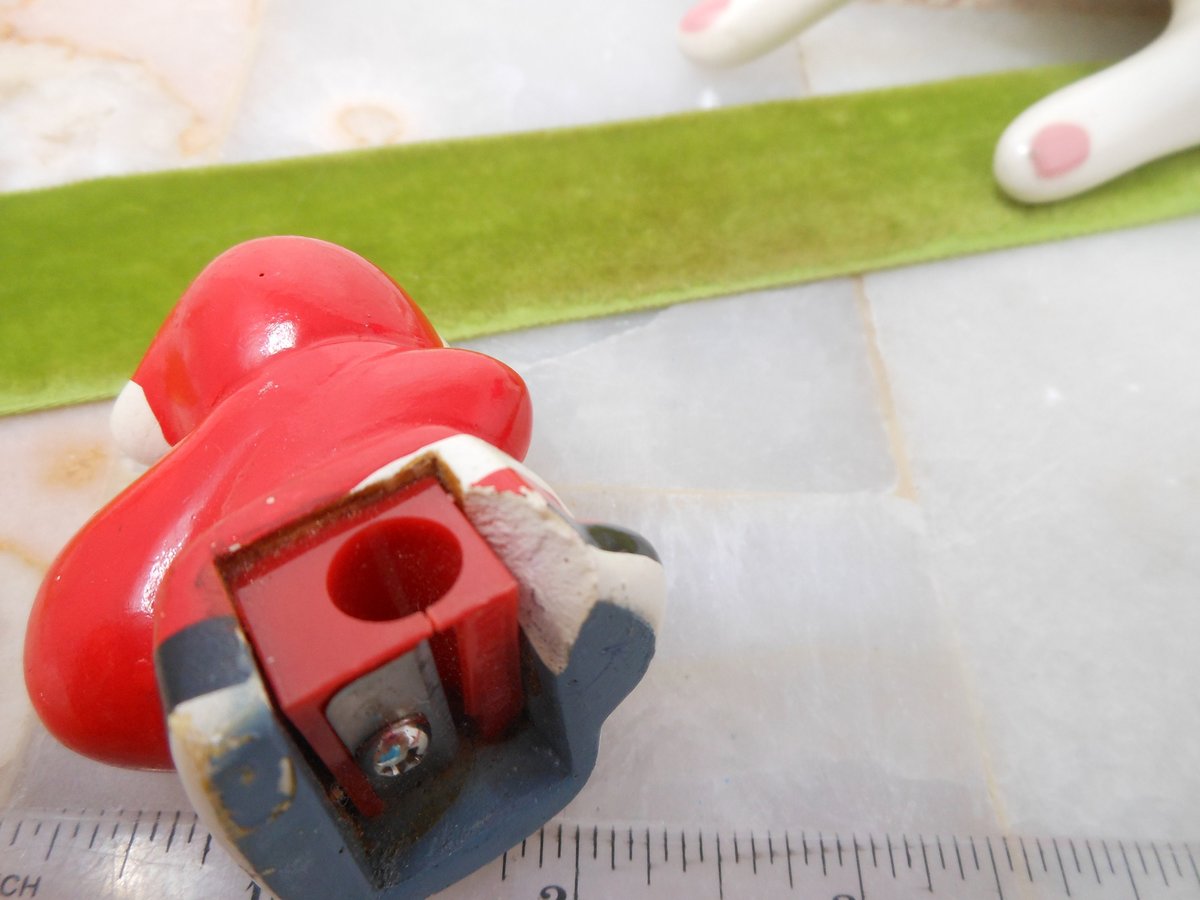 Vintage Christmas Santa Pencil Sharpener Ceramic Plaster Shanghai China Kitschy Gift, VivianJoel.com