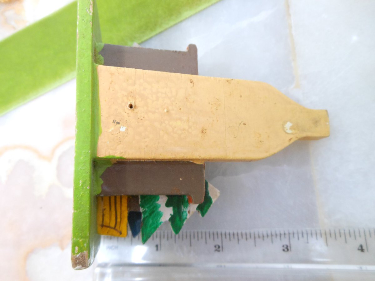 Vintage Christmas Diorama Wood Angel Fireplace Tree Handpaint JAPAN Mid Century *as is*, VivianJoel.com