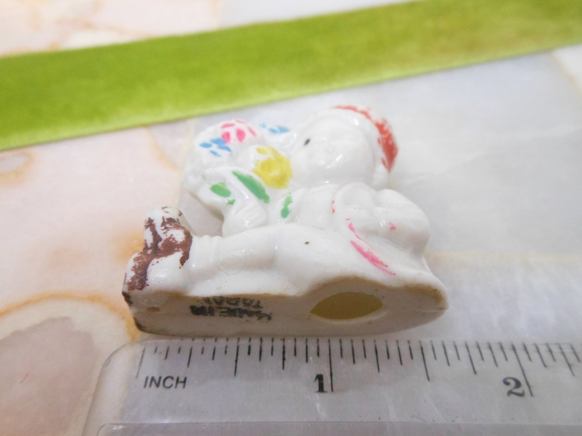 Vintage Miniature JAPAN Flower Girl Porcelain Ceramic Shadowbox Figurine Kitsch Mid Century, VivianJoel.com