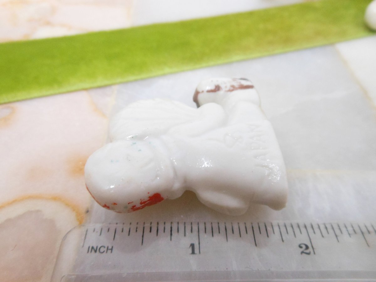 Vintage Miniature JAPAN Flower Girl Porcelain Ceramic Shadowbox Figurine Kitsch Mid Century, VivianJoel.com