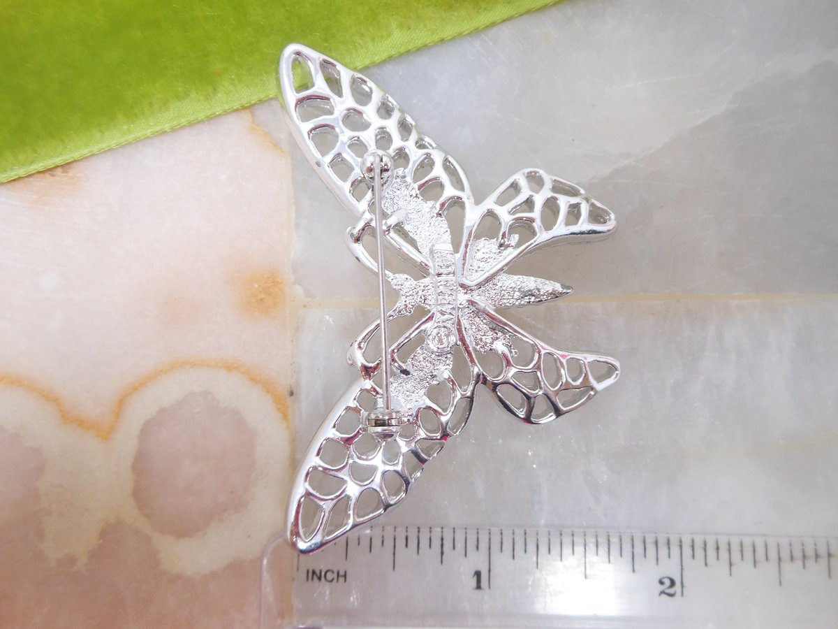 Vintage SARAH COVENTRY Butterfly Pin Insect Bug Brooch Designer Silvertone Figural Mid Century Jewelry Gift, VivianJoel.com