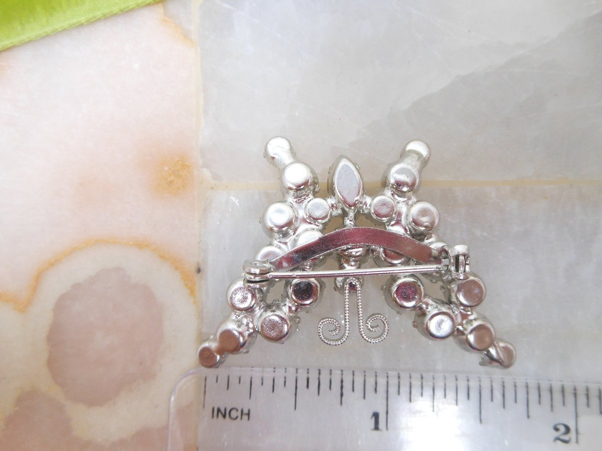 Vintage JULIANA Verified Brooch Butterfly Ice Clear Rhinestone Pin Figural Bug Insect Designer Jewelry Gift Mid Century, VivianJoel.com