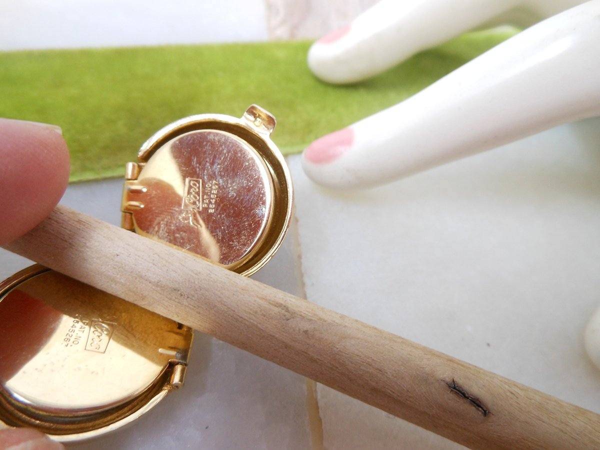 Vintage CORO Pegasus 4 Photo Locket Brooch Black Enamel Charm Fleur De Lis Pearl Mourning Pin Mid Century Jewelry Gift, VivianJoel.com