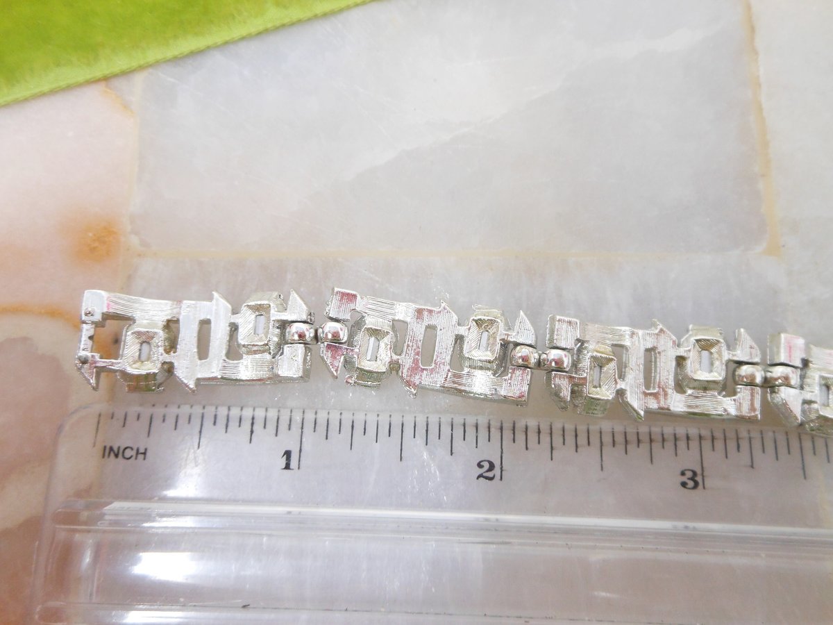 Vintage Crystal Bracelet Aurora Borealis Blue Ombre Yellow Rhinestone Victorian Regency Revival Mid Century Jewelry Gift, VivianJoel.com