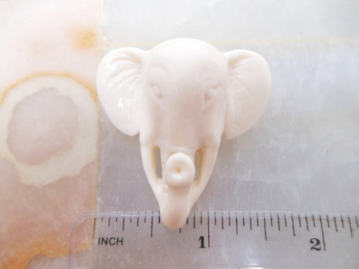 Vintage LOT 3 Elephant Rhinestone Pin Brooch Chunky Fruit Salad Crystal Figural Resin Plastic Mid Century Jewelry Gift, VivianJoel.com