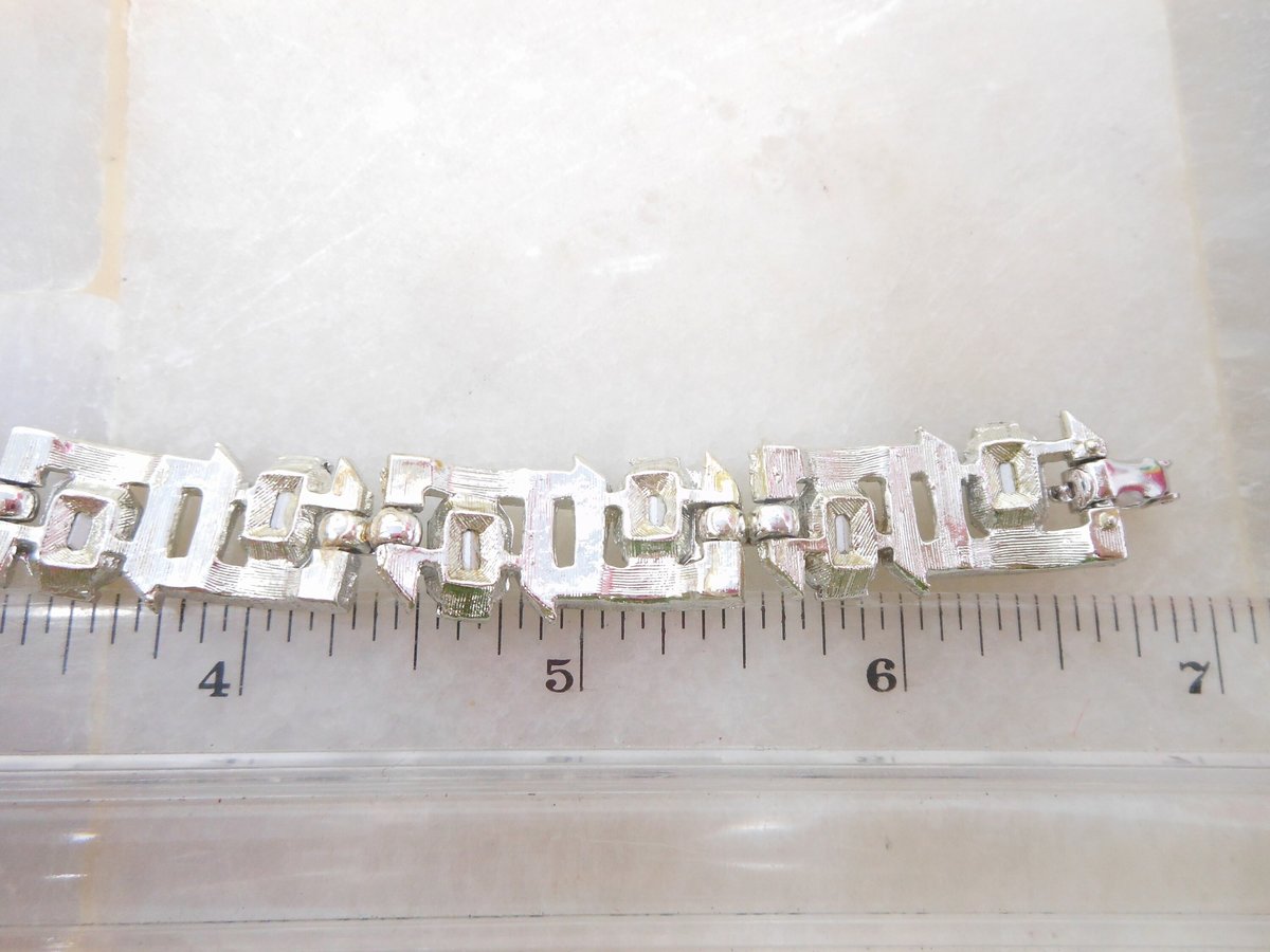 Vintage Crystal Bracelet Aurora Borealis Blue Ombre Yellow Rhinestone Victorian Regency Revival Mid Century Jewelry Gift, VivianJoel.com