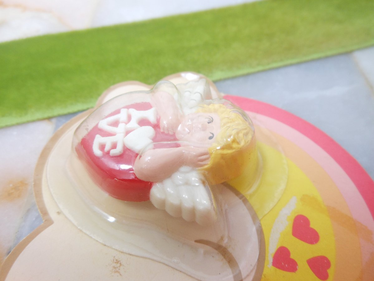 Vintage 1983 AVON  LOVE Cupid Plastic Pin Brooch Romance Jewelry Angel Figural Valentine Novelty Original Package, VivianJoel.com