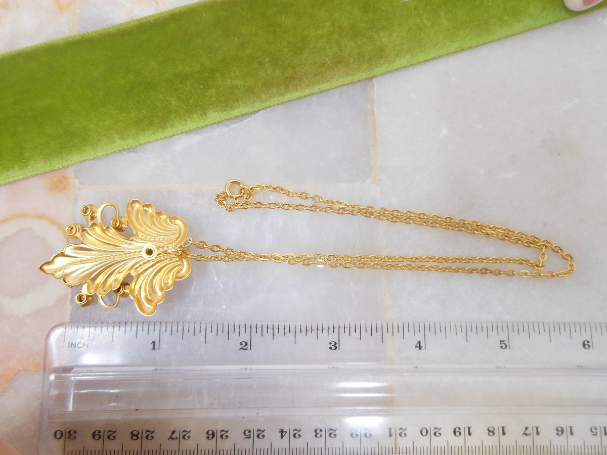 Vintage Blue Rhinestone Necklace Earrings SET Crystal Flower Pendant Mid Century Jewelry Gift, VivianJoel.com