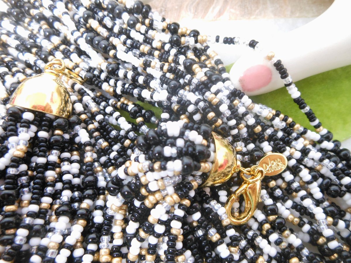 Vintage JOAN RIVERS 24 Strand Torsade Designer Glass Seed Bead Necklace Massive 36" Long Statement Original Box Jewelry Gift, VivianJoel.com