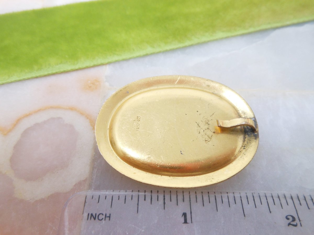 Vintage THEDA Gold Fill Pendant Medallion Saint Christopher GF Religious Catholic Medal Designer Mid Century Jewelry Gift, VivianJoel.com