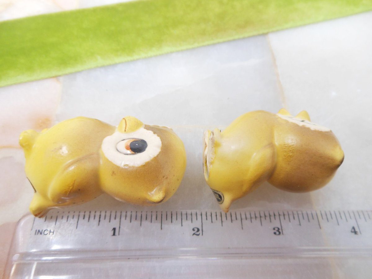 Vintage JOSEF Originals Big Eye Owl Pair Ceramic Japan Set LOT 2 Figurine Mid Century Gift, VivianJoel.com