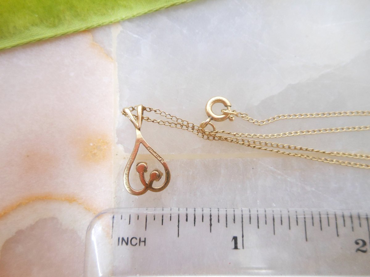 Vintage Ruby Red  Gold Fill Pendant Necklace Petite Minimalist GF Crystal July Birthday Designer Mid Century Jewelry Gift, VivianJoel.com