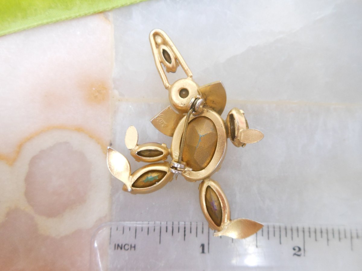 Vintage CORO Clown Brooch Crystal Rhinestone Pin Fruit Salad Circus Figural Designer Mid Century Jewelry Gift, VivianJoel.com